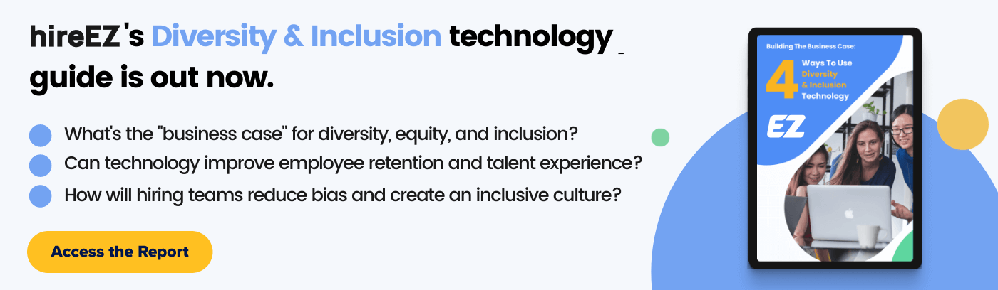 hireEZ 4 ways to use diversity & inclusion technology report banner
