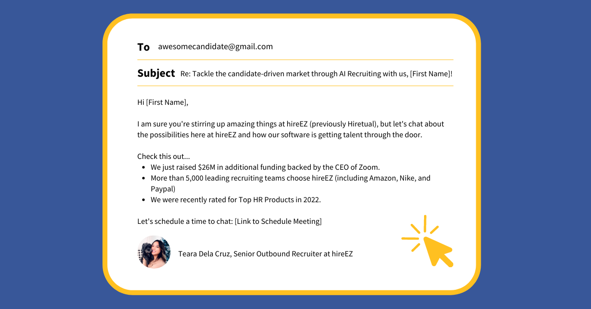 Compelling Outbound Recruiting Email Templates in 2022 hireEZ